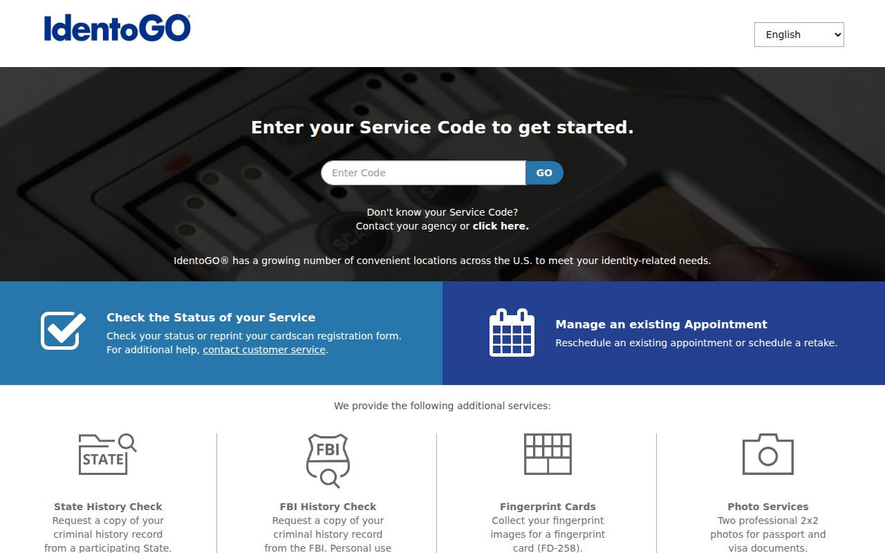 Erath County criminal court case records and the IdentoGO fingerprint enrollment channel