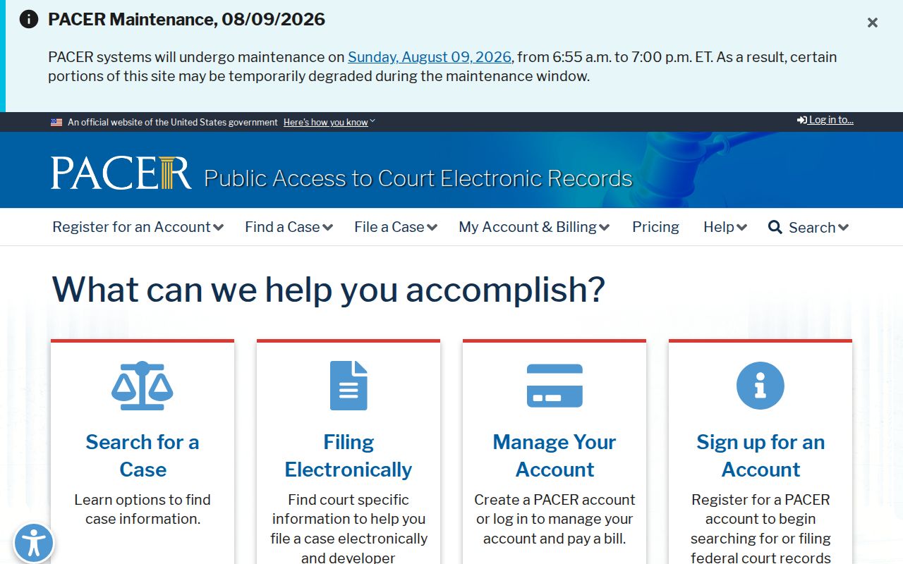 Erath County criminal history federal PACER record search