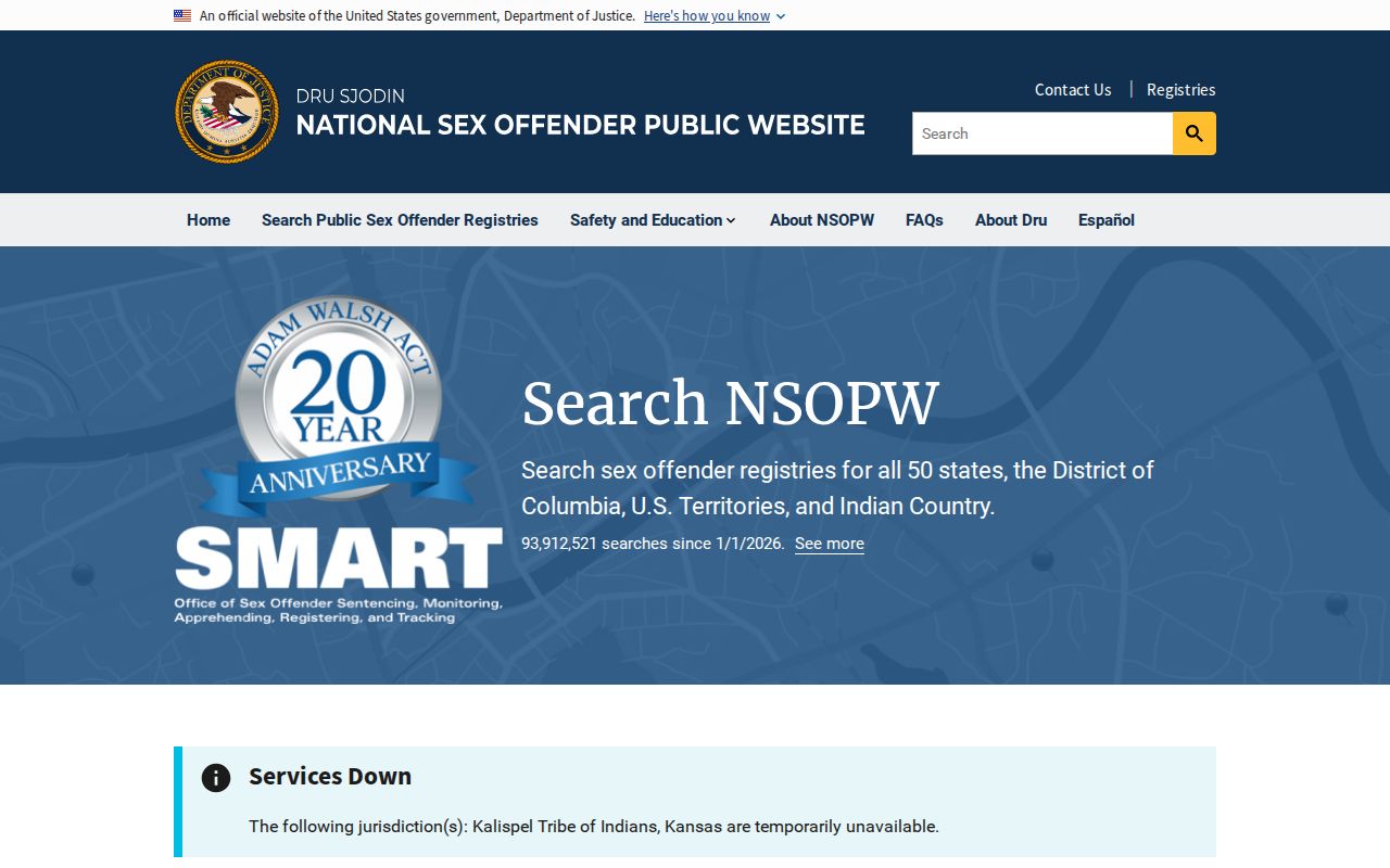 Erath County sex offender lookup using the national NSOPW search